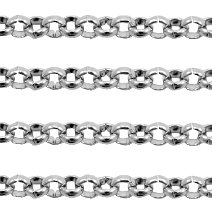 Componenti in acciaio inossidabile catena a rol&ograve; 3mm argento antico