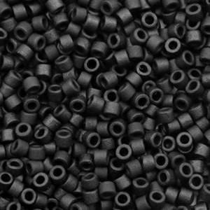 Perline Miyuki Delica 11/0 Opaque matte black DB-310