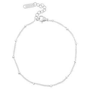 Cavigliere alla moda in acciaio inossidabile con palline argento