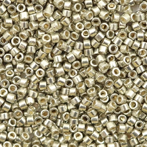 Perline Miyuki Delica 11/4 Duracoat galvanized dark light pewter argento DB - 1851