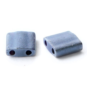 Perline Miyuki Tila 5x5mm Opaque matte gun metal grey TL5 - 2001