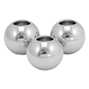 Perline in acciaio inossidabile 5mm argento (acciaio inossidabile)