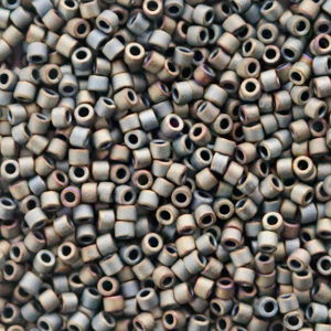 Perline Miyuki Delica 11/0 Metallic matte silver gray DB-307