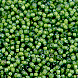 Rocailles Miyuki 11/0 Fancy lined chartreuse green 11-3764