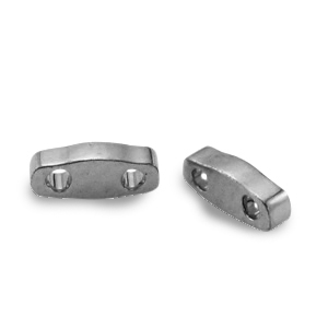 Perline Miyuki tila quatro 5x1.2mm Plated nickel anthracite QTL-190