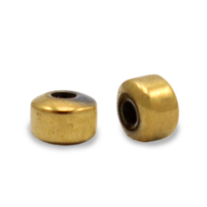 Perline di ematite rondella oro