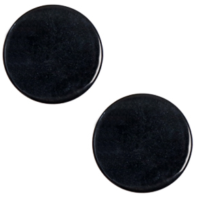 Cabochon Polaris Elements 20 mm piatto Lively nero giaietto