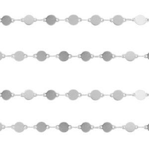 Componenti in acciaio inossidabile catena a rol&ograve; ovale piccole monete argento