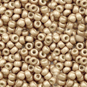 Rocailles Miyuki 8/0 Duracoat galvanized matte champagne 8-4204F
