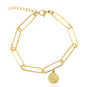 Bracciali in acciaio inossidabile moneta oro