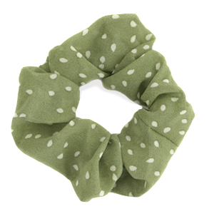 Elastici per capelli con stampa a pois verde