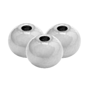 Perline in acciaio inossidabile 6mm argento