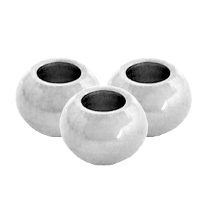 Perline in acciaio inossidabile 5mm argento