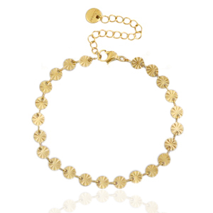 Bracciali in acciaio inossidabile catena a rol&ograve; oro