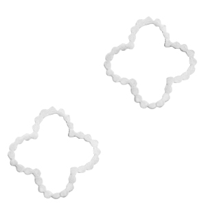 Ciondoli in acciaio inossidabile distanziatore fiore argento