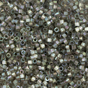Perline Miyuki Delica 11/0 Silk inside dyed rustic gray ab DB-1872
