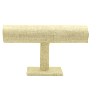 Espositore per bigiotteria di lino per braccialetti marrone