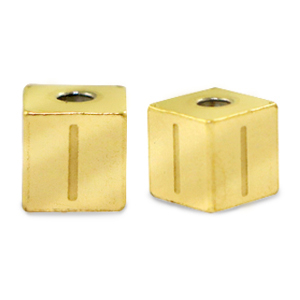 Perline in acciaio inossidabile lettera I oro