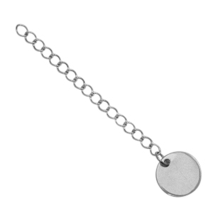 Componenti in acciaio inossidabile allungatrice con piastra rotonda 12mm argento