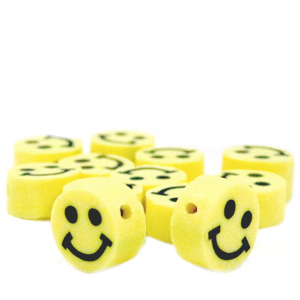 Perline di polimero smiley giallo