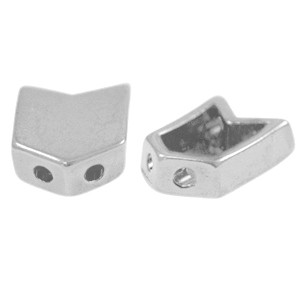 Perline di metallo DQ duo beads freccia argento antico (privo di nichel)