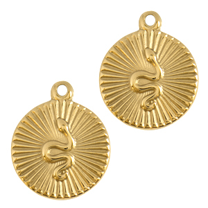 Ciondoli in acciaio inossidabile serpente oro