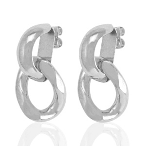 Metallo TQ in ottone orecchini argento