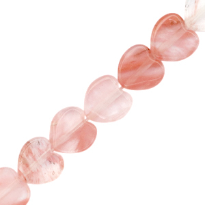 Perline in pietra naturale cuore rosso corallo