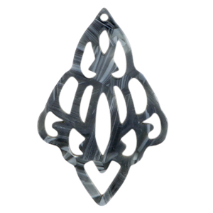 Pendenti in resina barocco diamante blu jeans