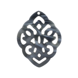 Pendenti in resina barocco rombo blu jeans