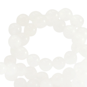 Perline in pietra naturale Quarzo 4mm bianco