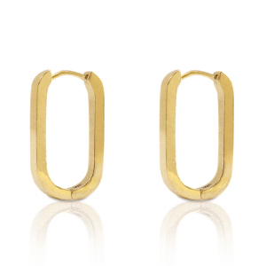 Orecchini in acciaio inossidabile ovale oro