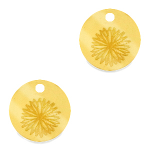 Ciondoli Plexx 12mm Fiore di nascita Settembre-Aster oro