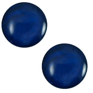 Cabochon Polaris Elements 12 mm classico Mosso lucido blu scuro