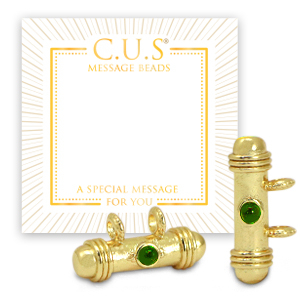 Message beads C.U.S&reg; per bigiotteria ciondoli oro-verde