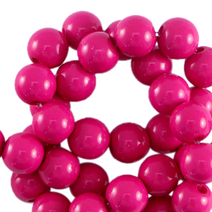 Perline in acrilico 6 mm lucido rosa fucsia