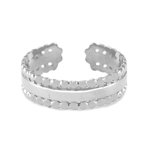 Anelli in acciaio inossidabile argento