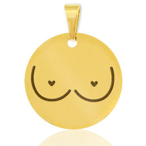 Ciondoli in acciaio inossidabile seni oro