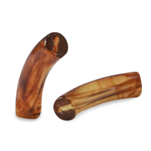 Perline in acrilico tubo topazio marrone