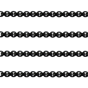 Catena a rol&ograve; 3mm nero