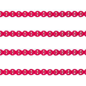 Catena a rol&ograve; 3mm rosa magenta