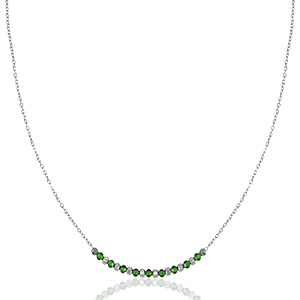 Collane in acciaio inossidabile verde smeraldo-argento