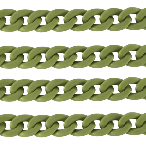Catena in acrilico 18mm opaca verde boschetto