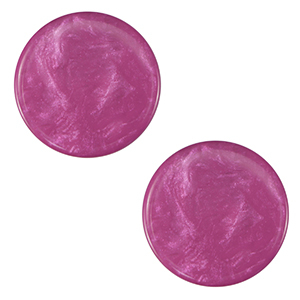 Cabochon Polaris Elements 20 mm piatto Jais rosa anemone