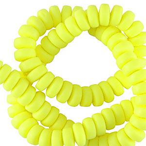 Perline di polimero rondella 7mm giallo neon