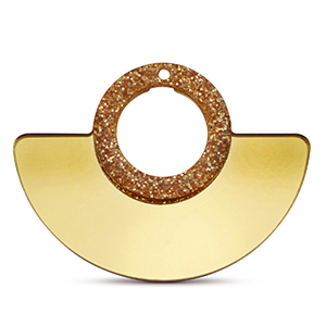 Ciondoli accattivanti glitter metallizzato oro