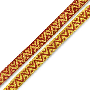 Nastro con testo cuori e punti oro-rosa