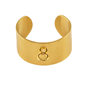 Componenti in acciaio inossidabile anelli con anellino oro