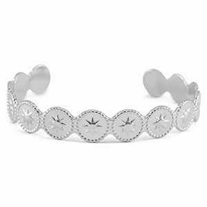 Bracciali in acciaio inossidabile bangle stella argento