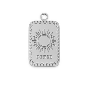 Ciondoli in acciaio inossidabile La Luna 'Power' argento